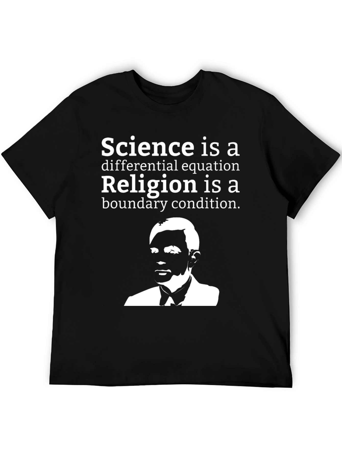 Science vs Religion Graphic T-Shirt - Black