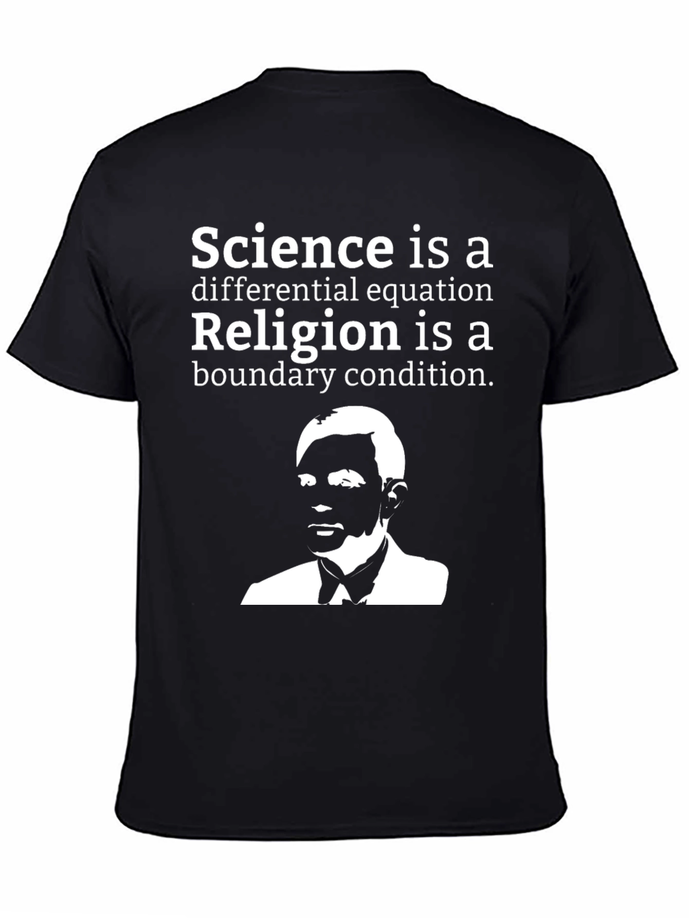 Science vs Religion Graphic T-Shirt - Black