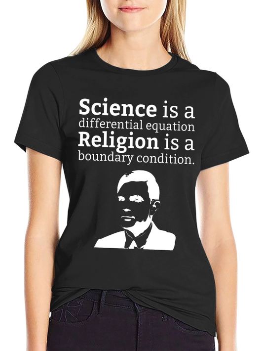 Science vs Religion Graphic T-Shirt - Black