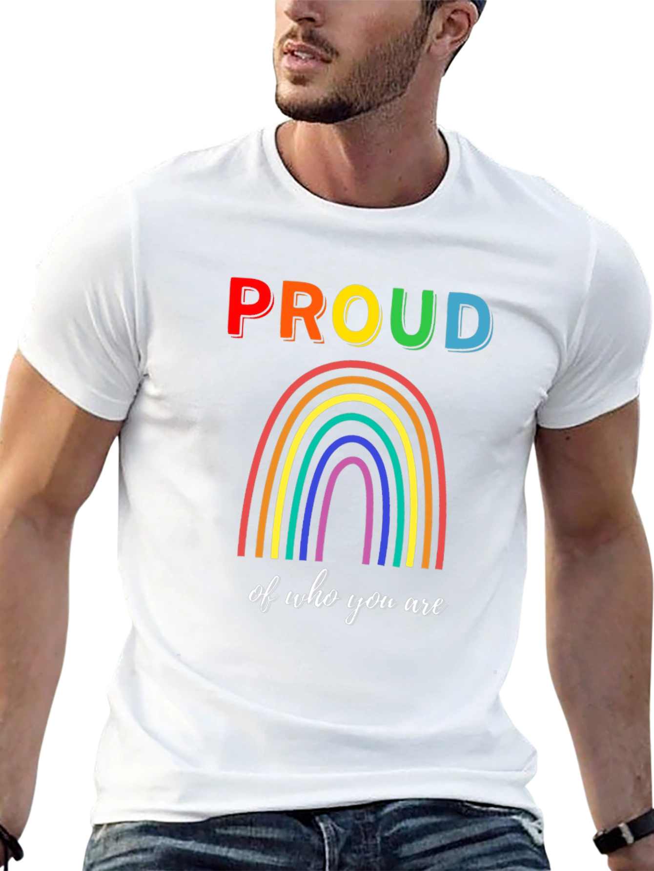 Proud Rainbow Graphic T-Shirt