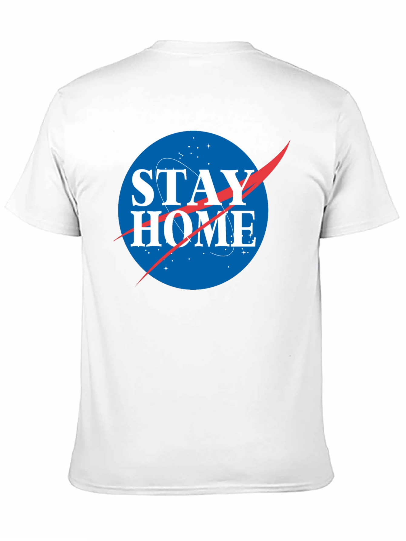 Stay Home NASA Logo T-Shirt - Black