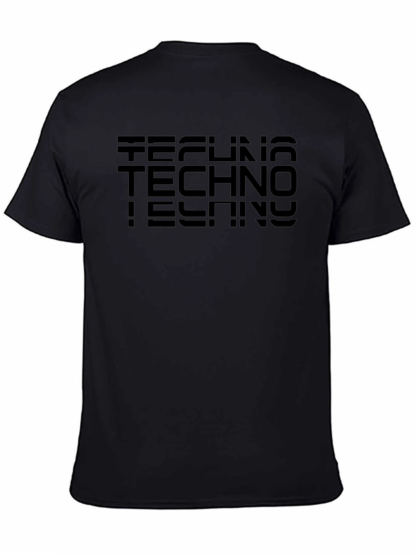 Techno Music Inspired Black T-Shirt