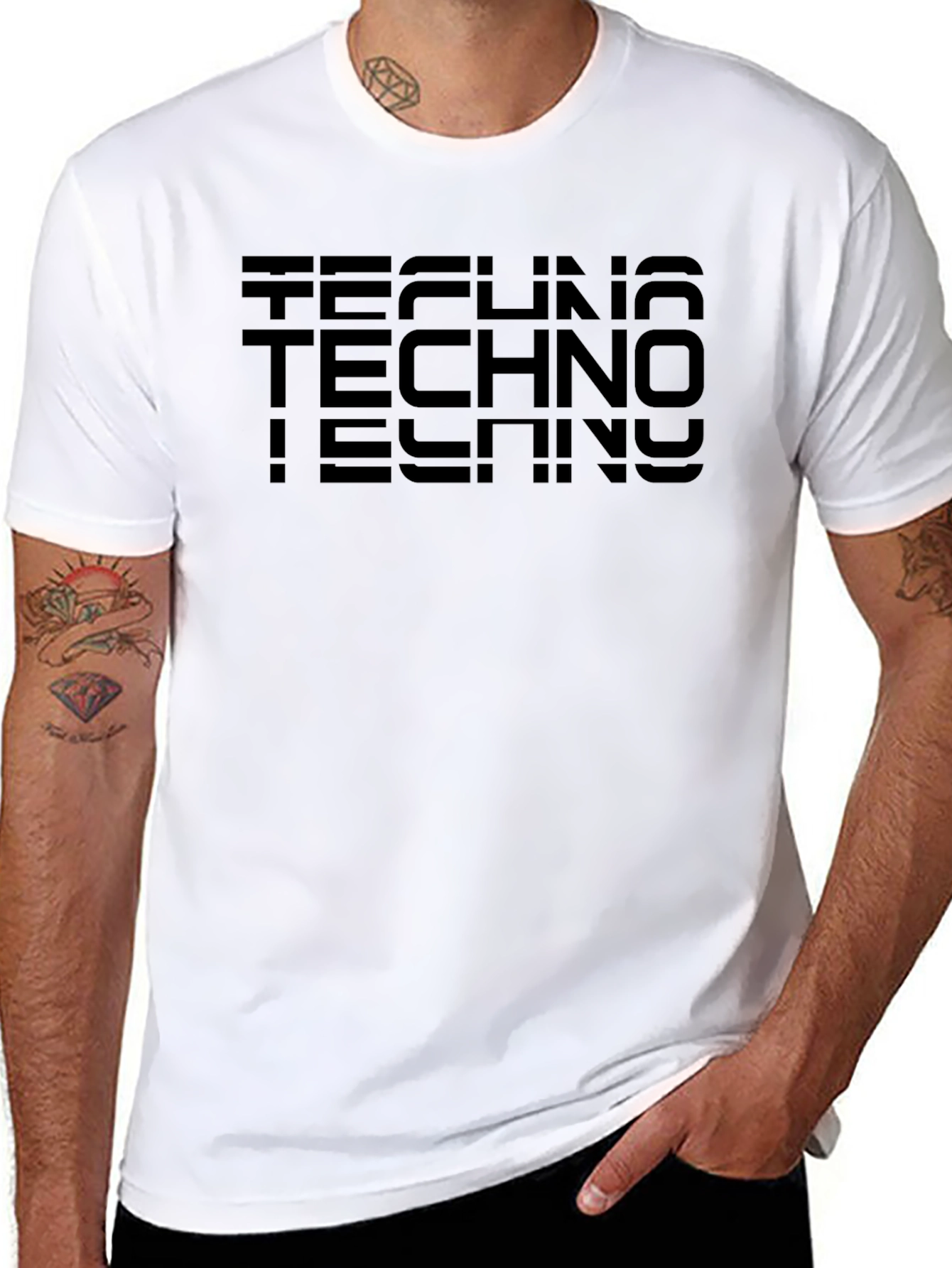 Techno Music Inspired Black T-Shirt