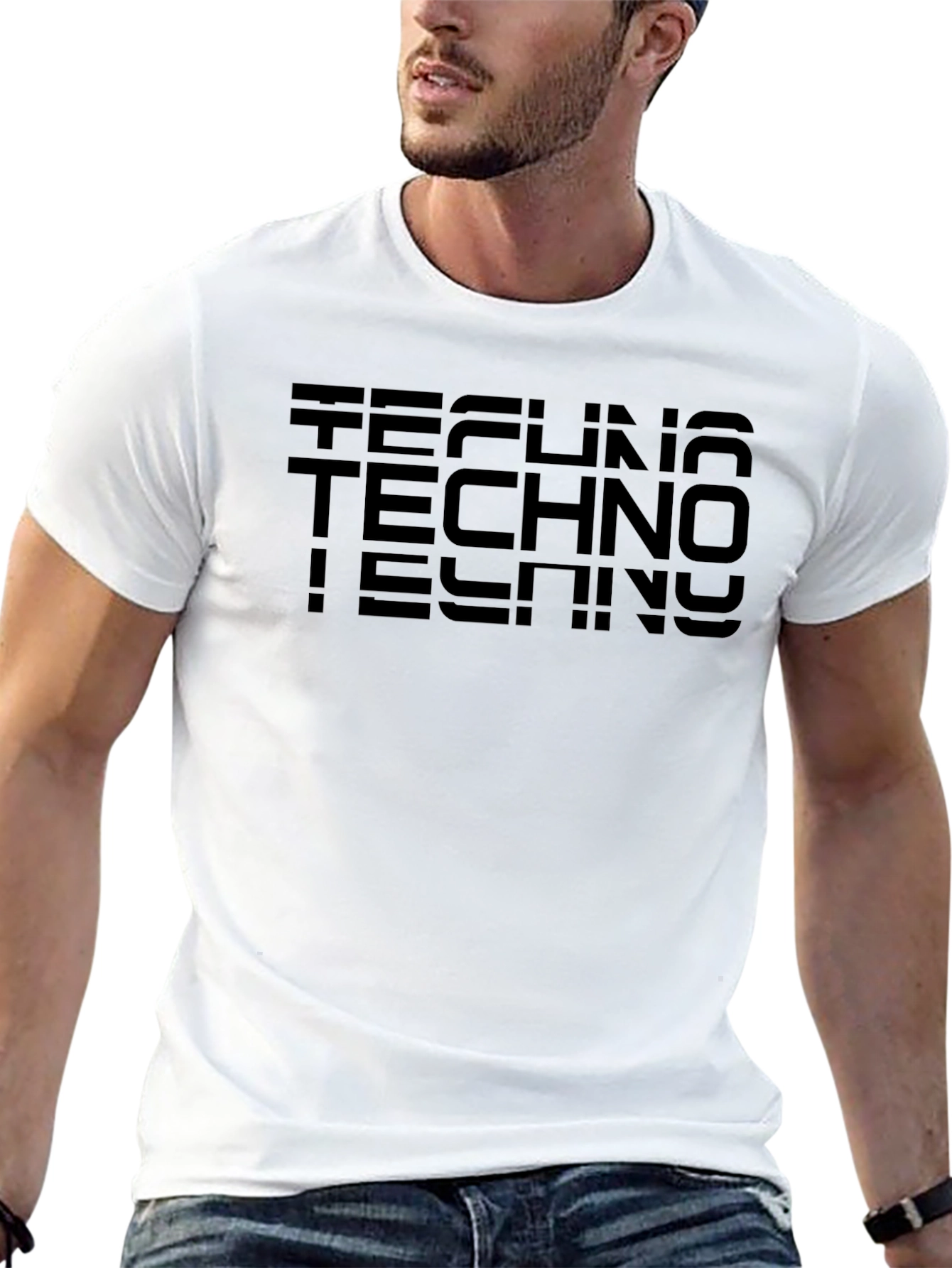 Techno Music Inspired Black T-Shirt