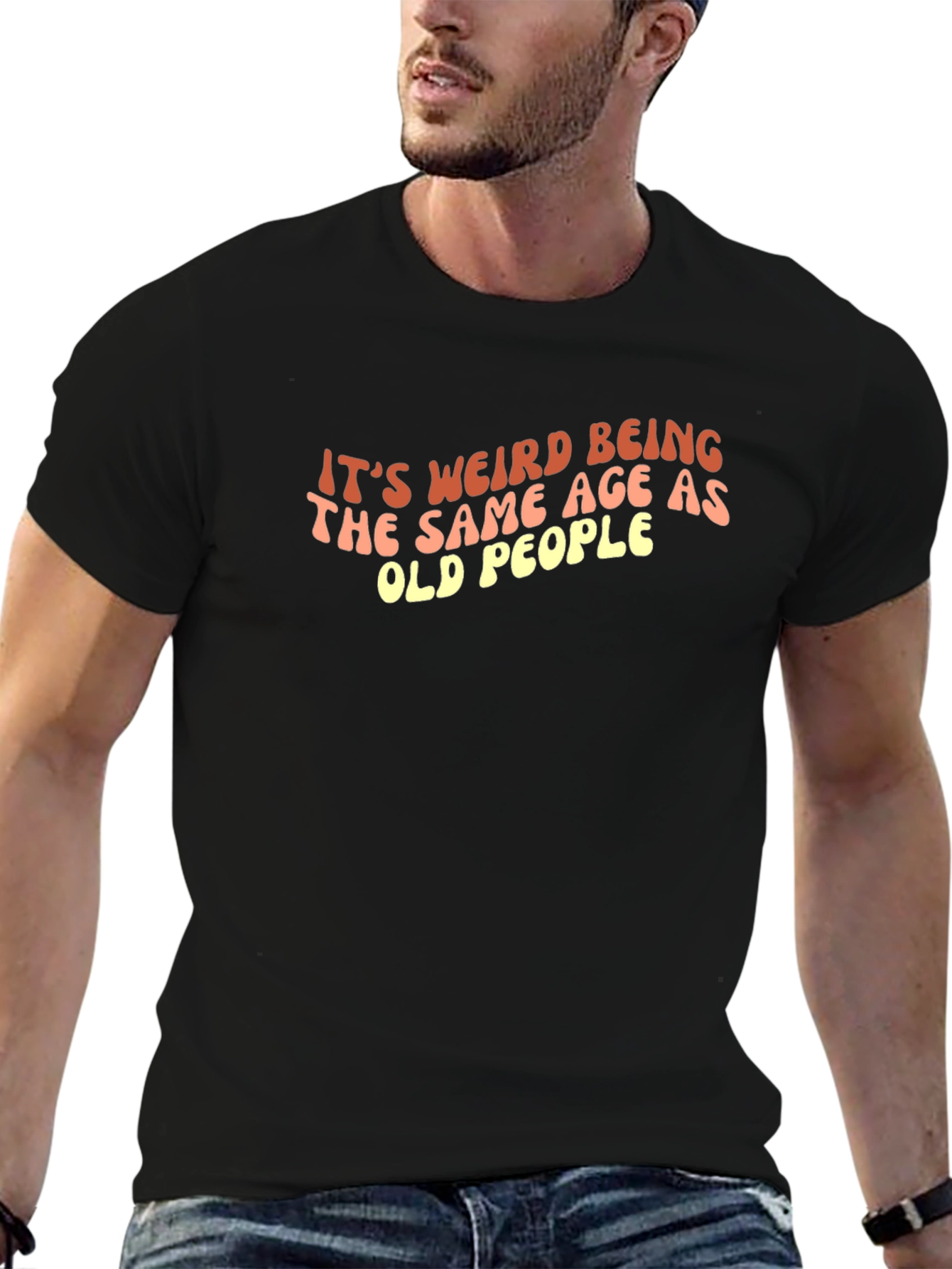 Funny Old People Graphic Tee - Black T-Shirt