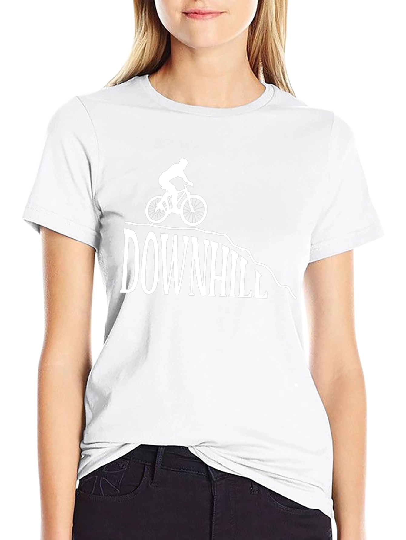 Downhill Biker Graphic Tee - Ride the Trails!