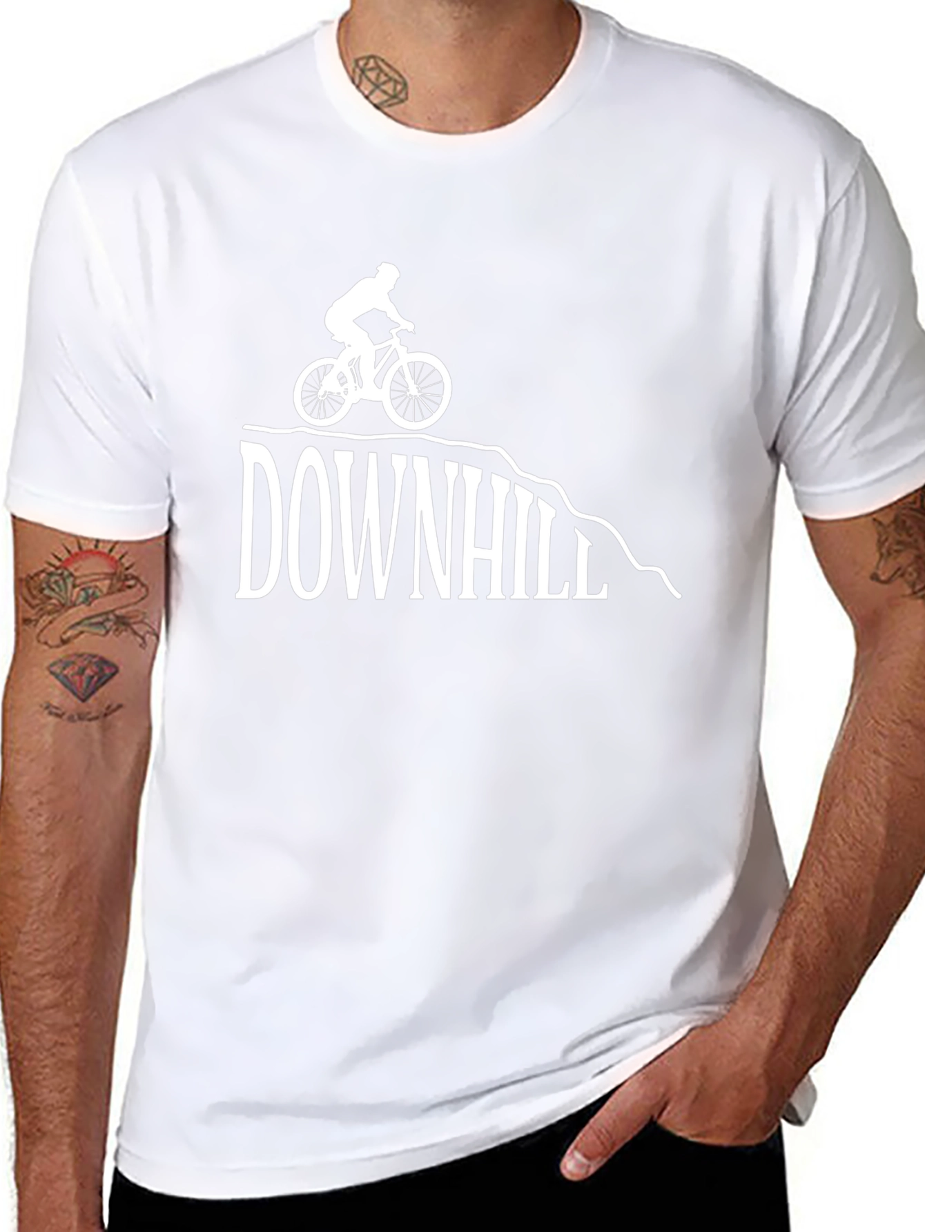 Downhill Biker Graphic Tee - Ride the Trails!