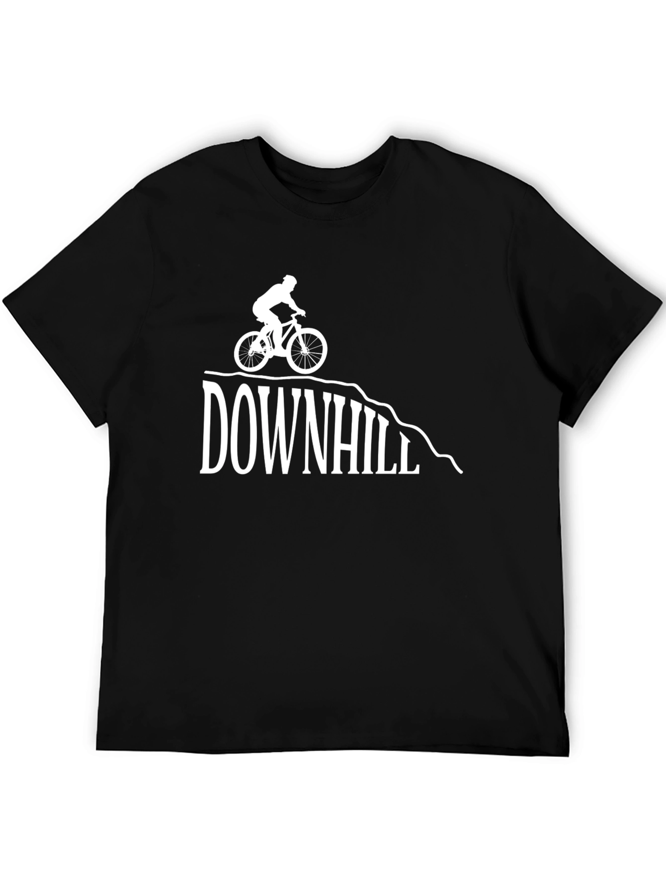 Downhill Biker Graphic Tee - Ride the Trails!