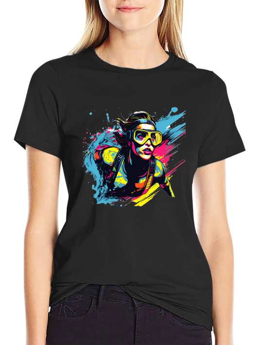 Diver Splash T-Shirt - Cool Graphic Tee