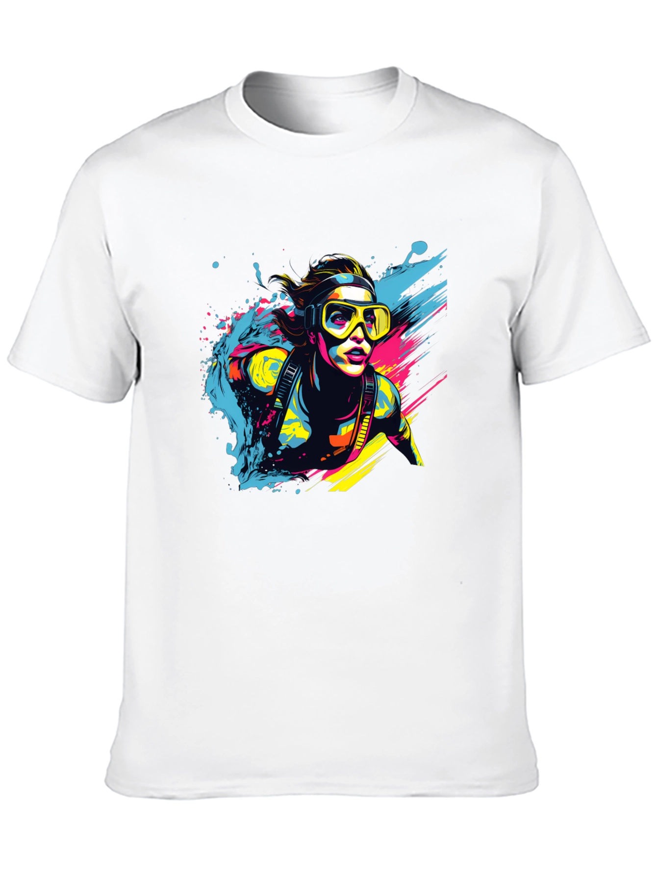 Diver Splash T-Shirt - Cool Graphic Tee