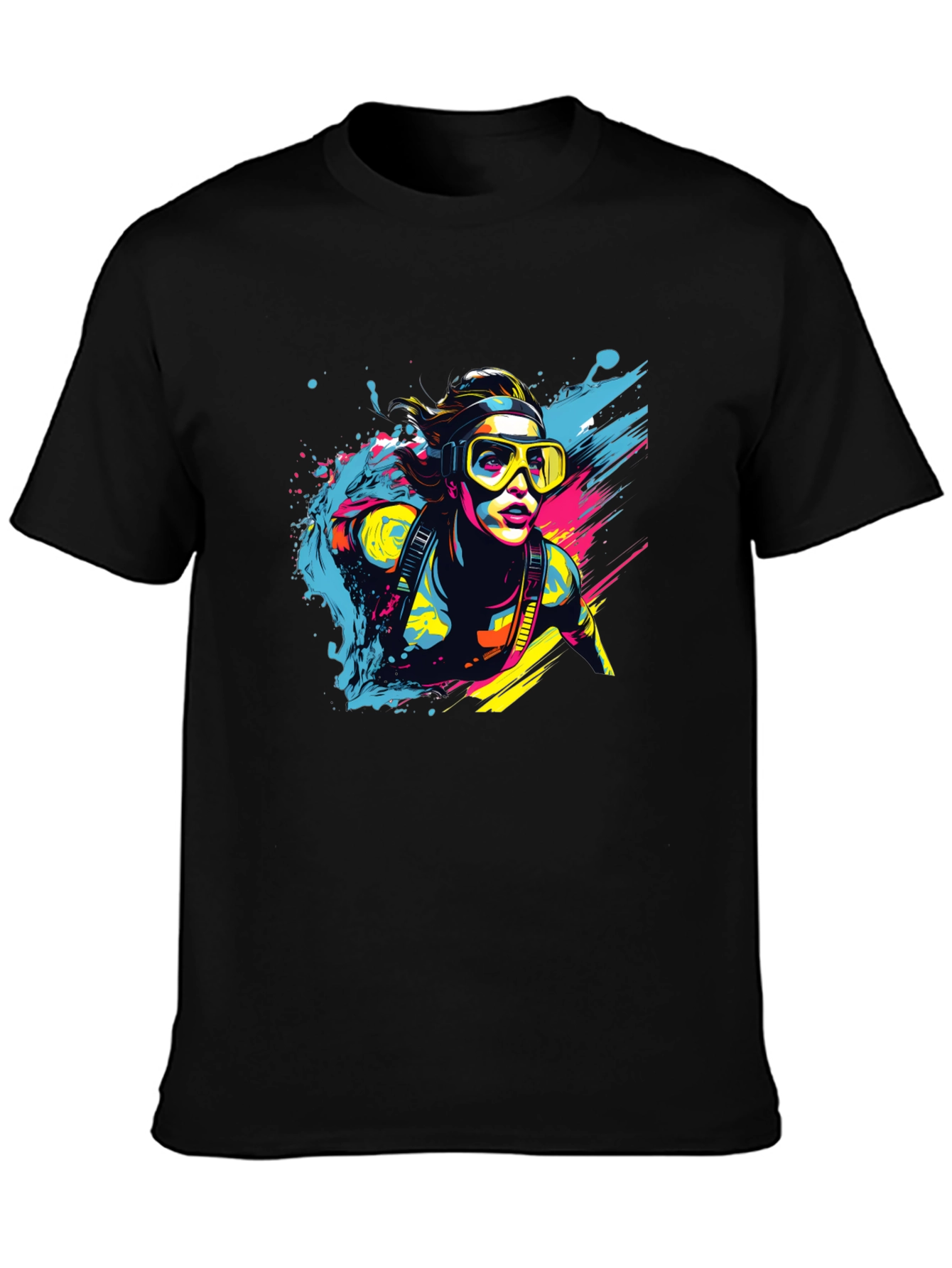 Diver Splash T-Shirt - Cool Graphic Tee