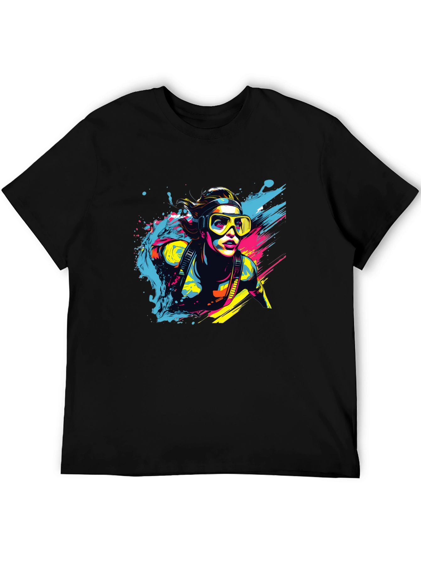 Diver Splash T-Shirt - Cool Graphic Tee