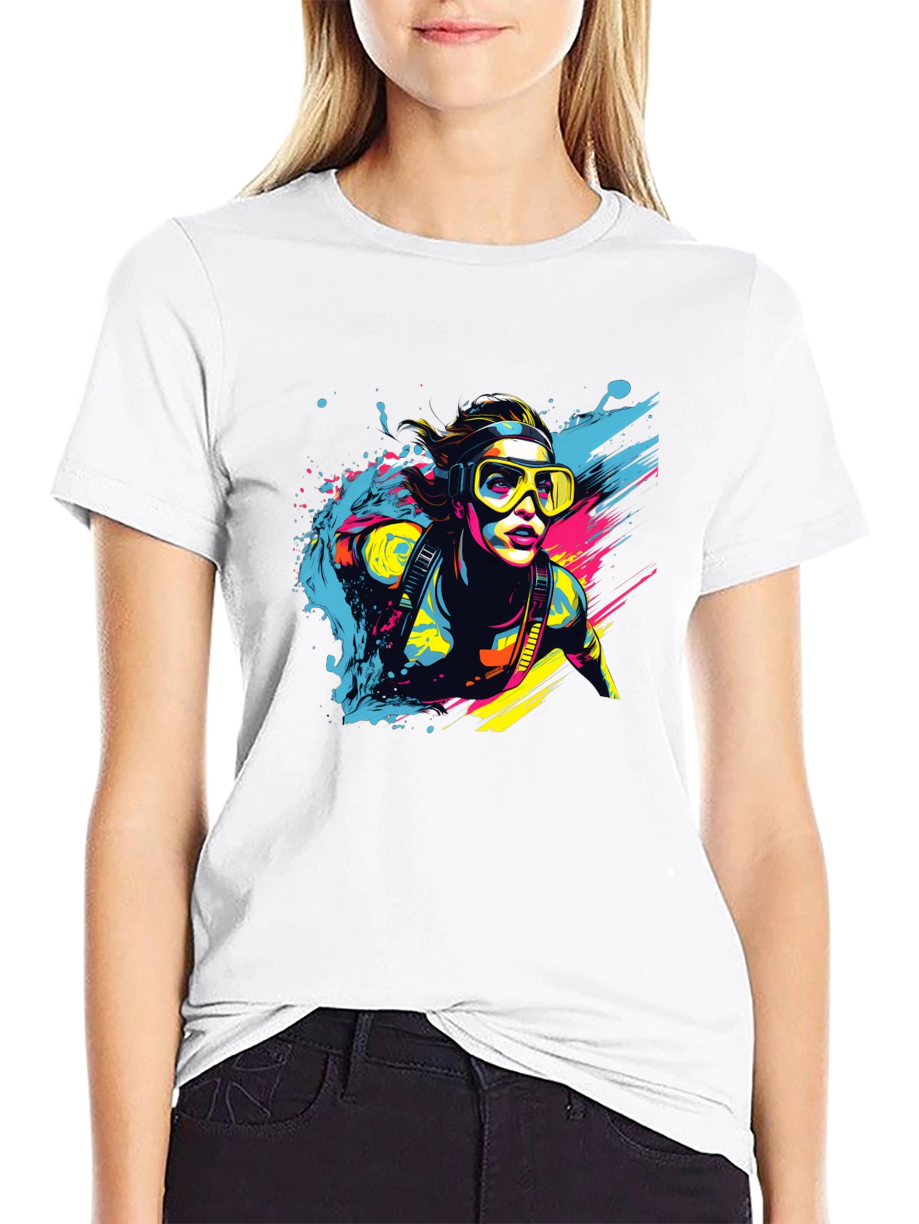 Diver Splash T-Shirt - Cool Graphic Tee