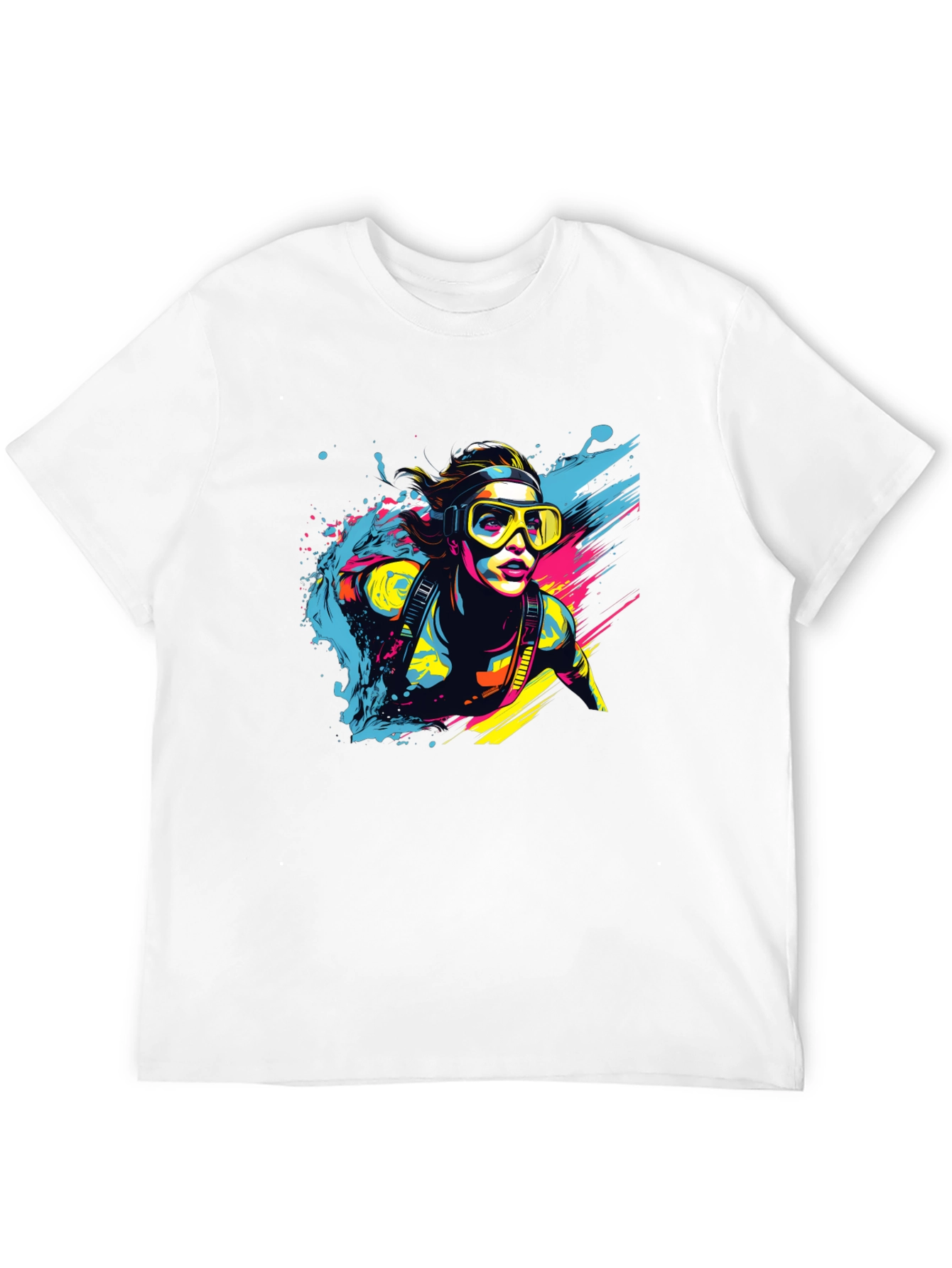 Diver Splash T-Shirt - Cool Graphic Tee