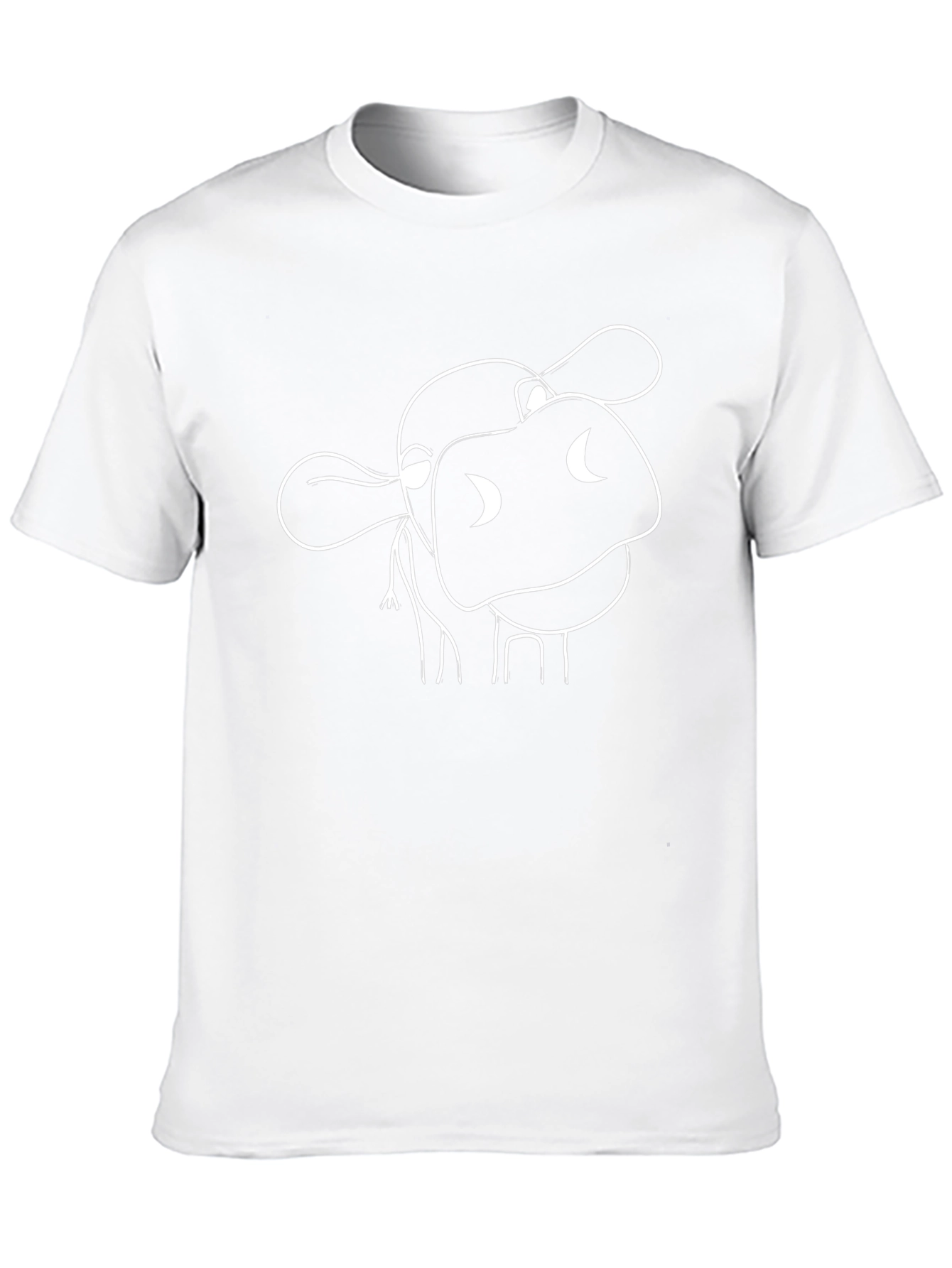 Funny Cow Graphic Tee - Black Cotton T-Shirt