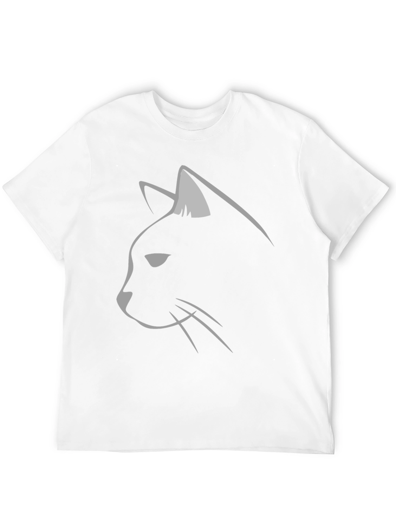 Mens Black Cat Silhouette T-Shirt