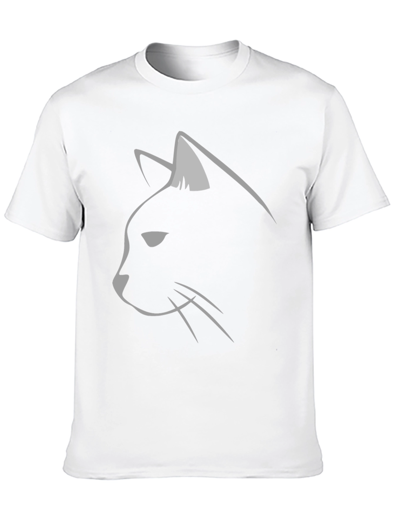 Mens Black Cat Silhouette T-Shirt