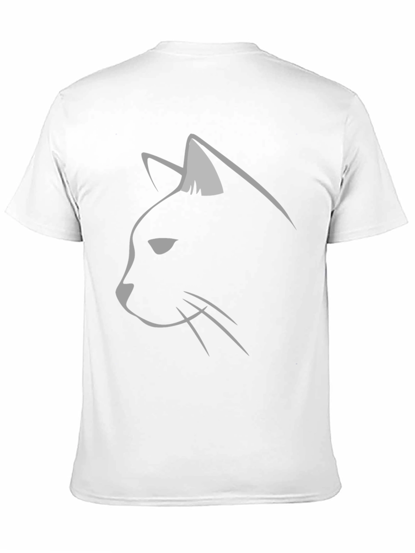 Mens Black Cat Silhouette T-Shirt