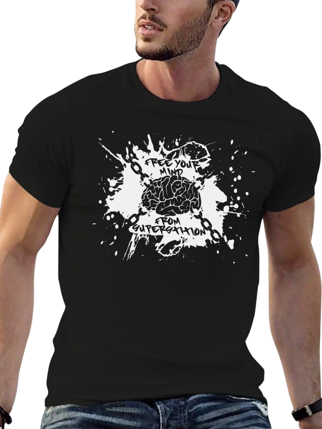Free Your Mind T-Shirt - Brain Design