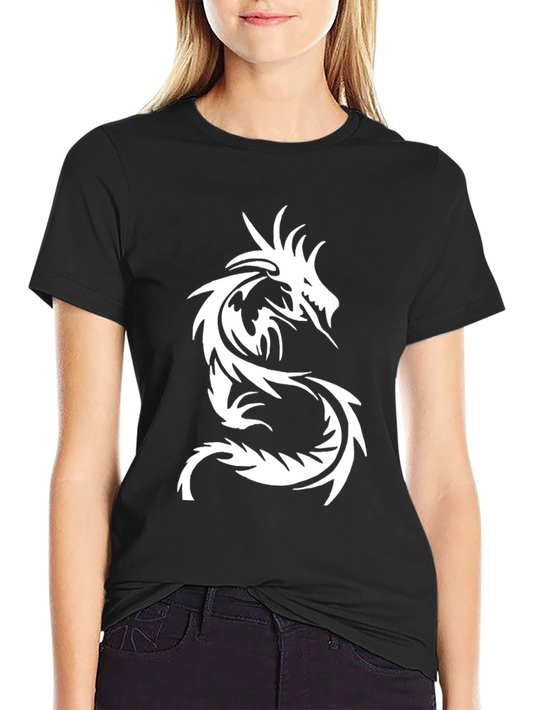 Mens Black Dragon Graphic Tee - Stylish & Bold