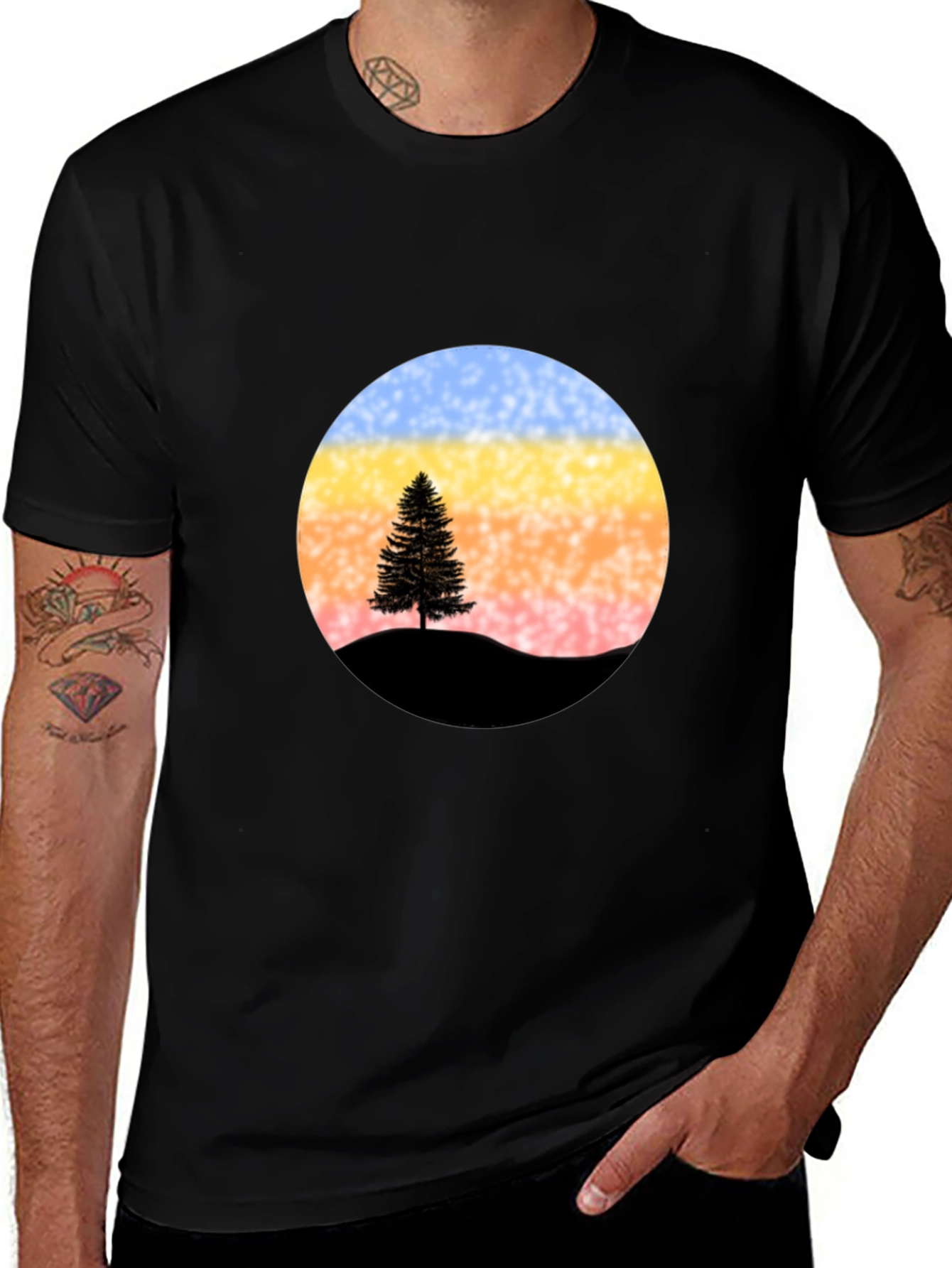 Sunset Tree Graphic Tee - Stylish & Unique