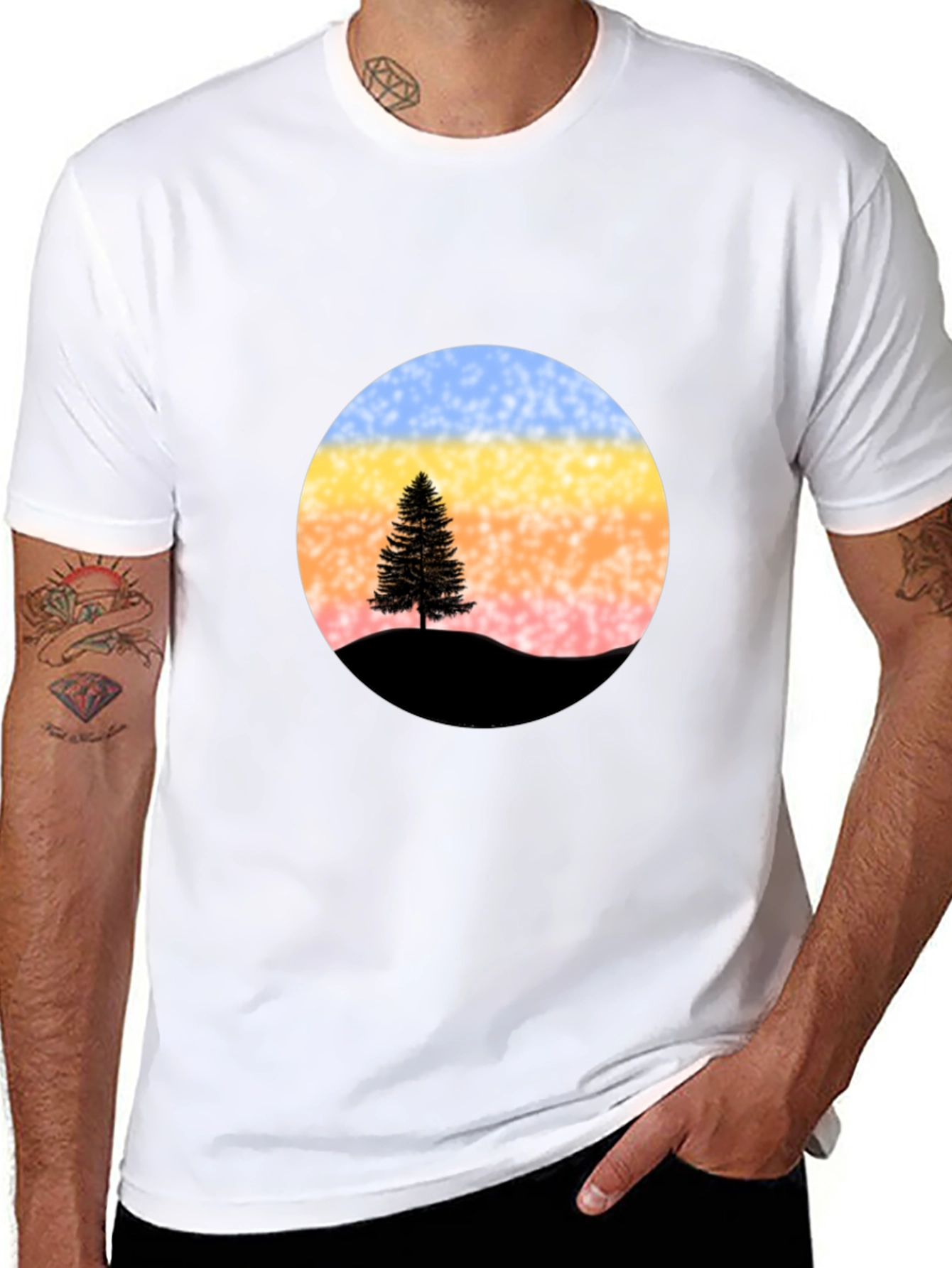 Sunset Tree Graphic Tee - Stylish & Unique