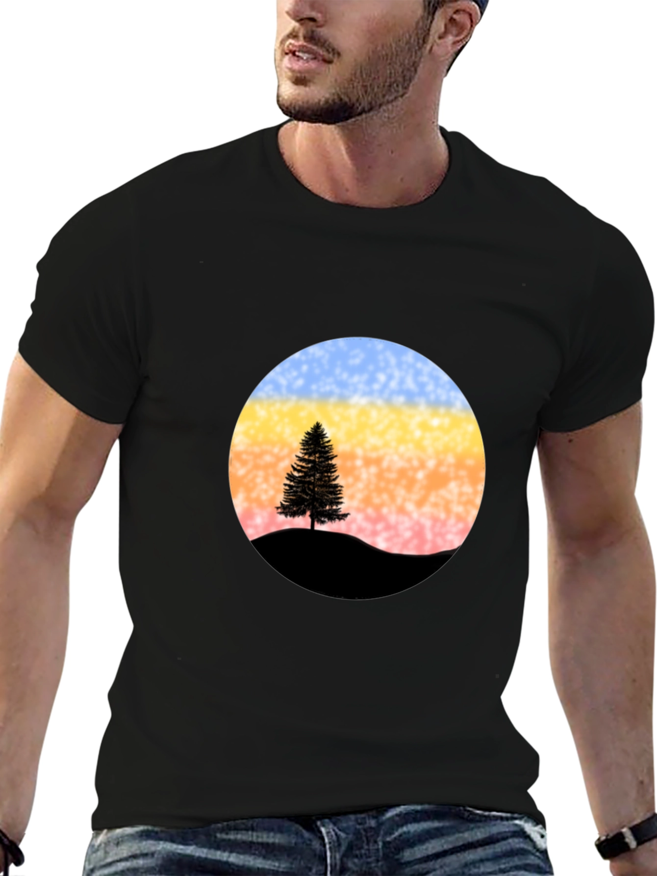 Sunset Tree Graphic Tee - Stylish & Unique