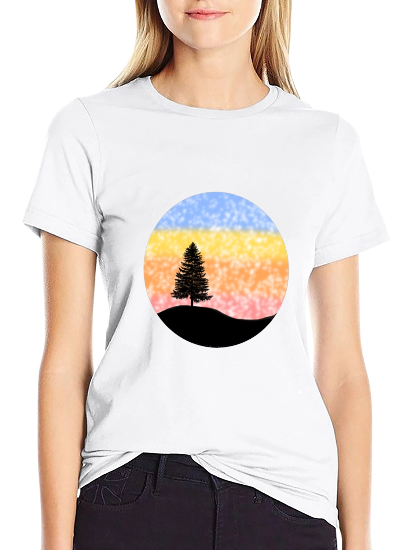 Sunset Tree Graphic Tee - Stylish & Unique