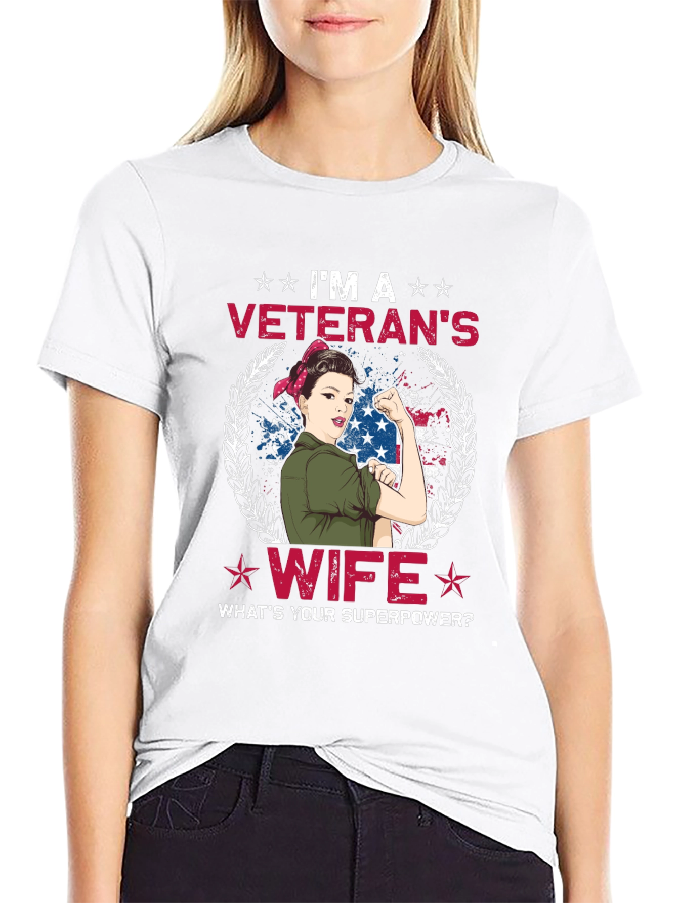 Veterans Wife T-Shirt - Superpower Tee
