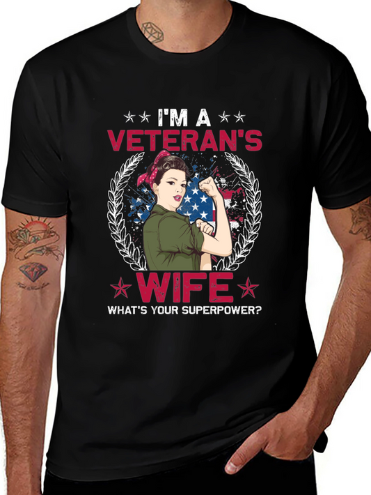 Veterans Wife T-Shirt - Superpower Tee