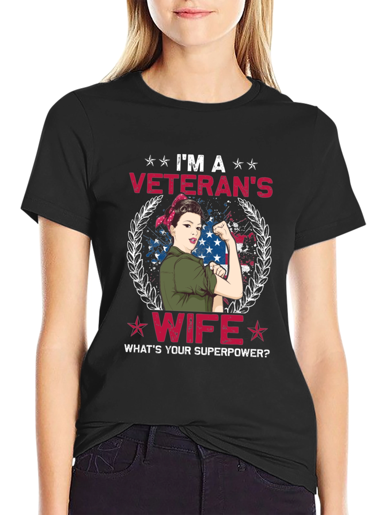 Veterans Wife T-Shirt - Superpower Tee