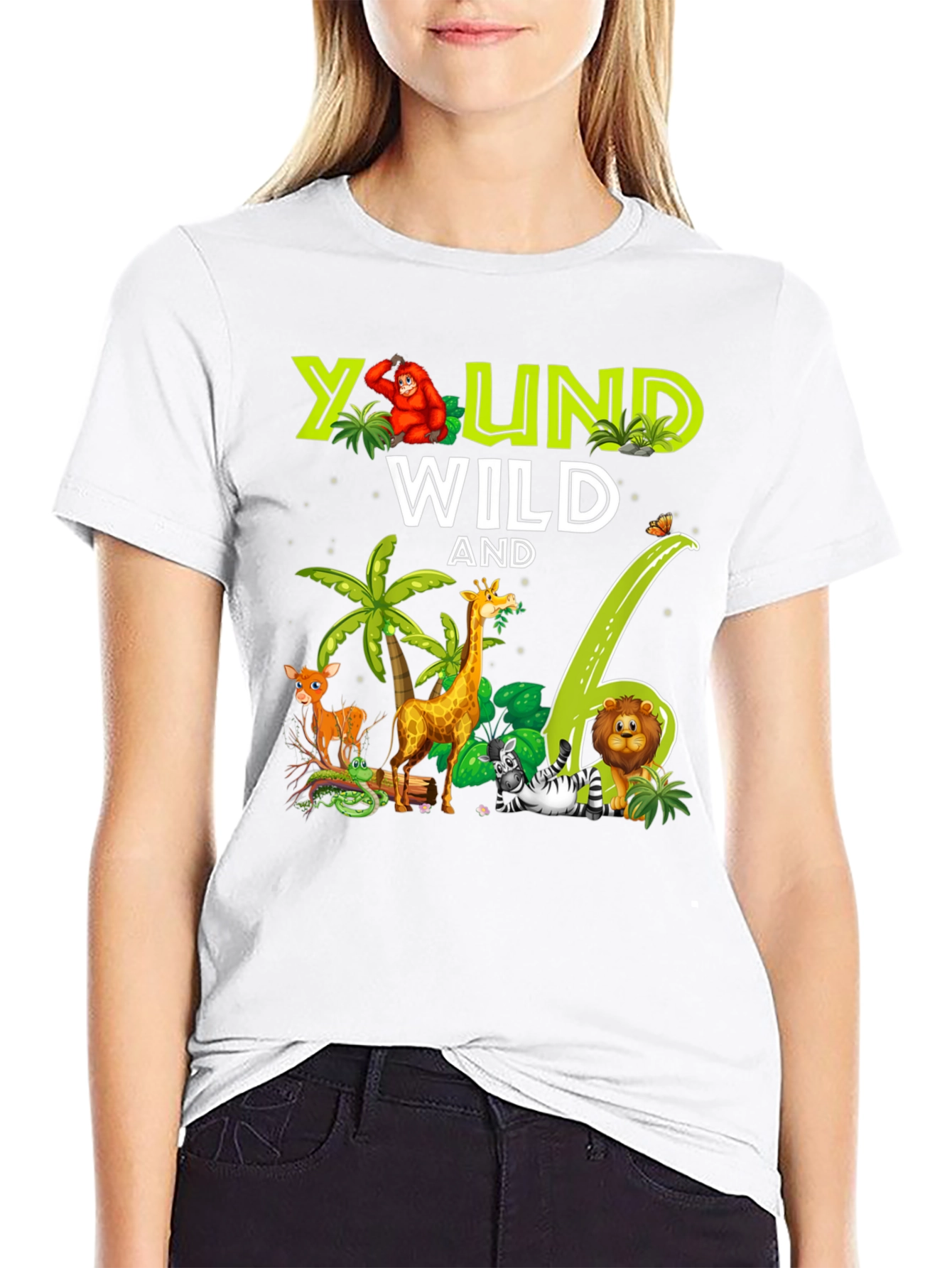 Young Wild and 6th Birthday Safari T-Shirt