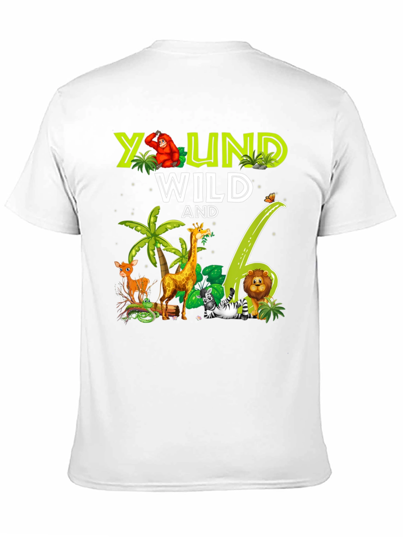 Young Wild and 6th Birthday Safari T-Shirt