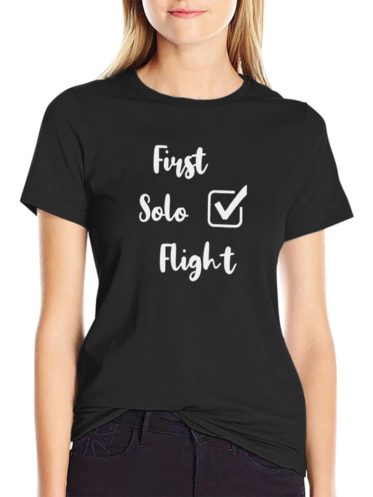 First Solo Flight T-Shirt Pilot Gift