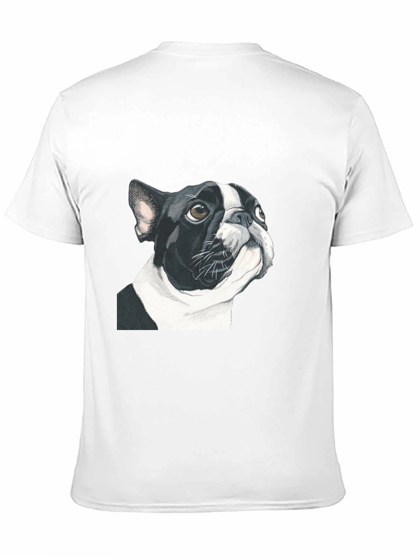 Boston Terrier Graphic Tee - Black Cotton Blend