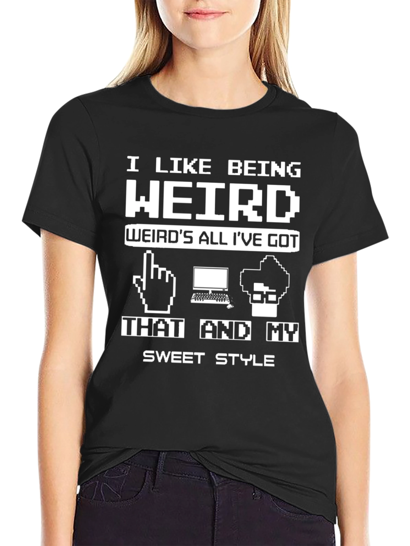 Weird Pixel Art Style Graphic Tee