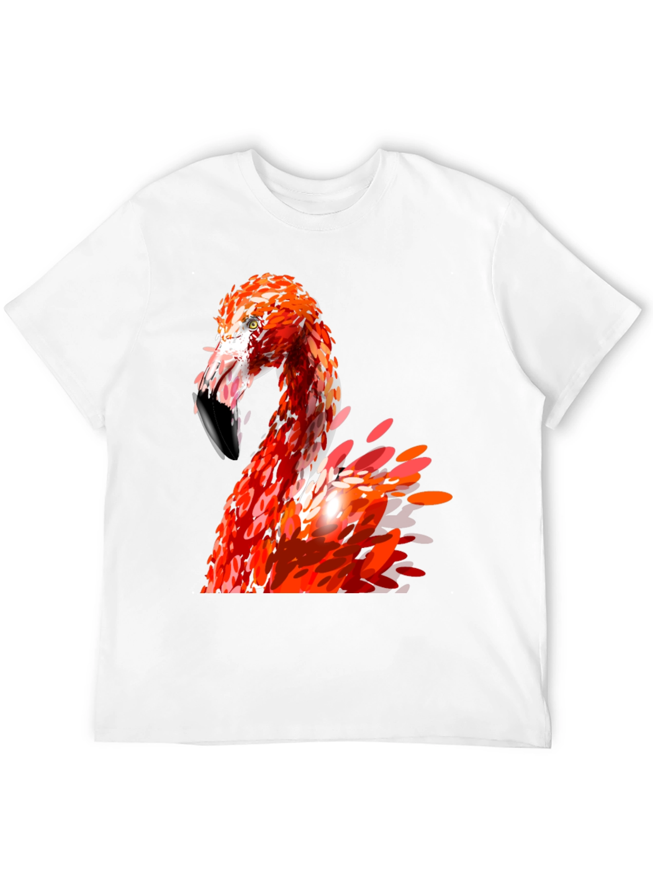Flamingo Graphic Print Black T-Shirt
