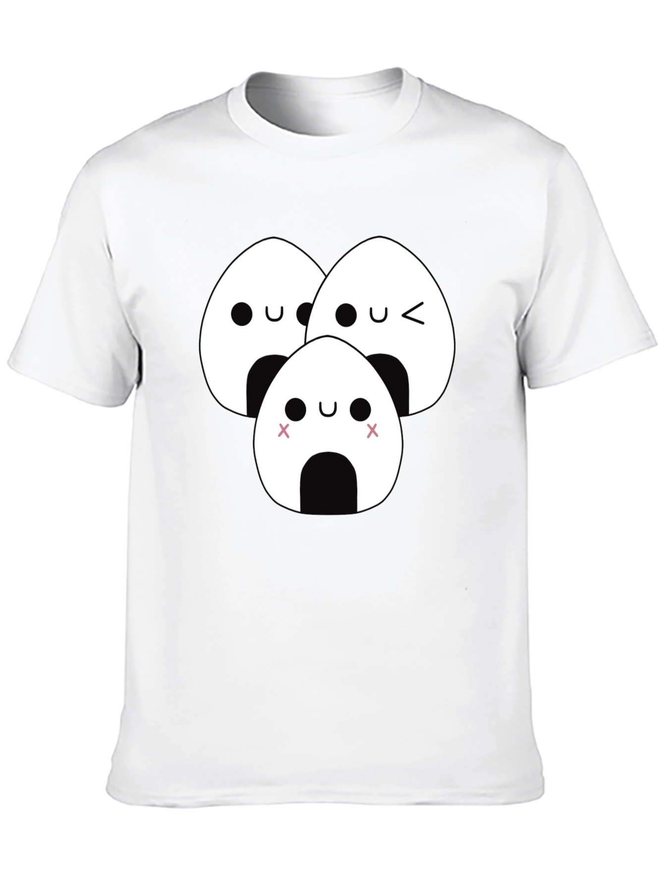 Cute Onigiri Kawaii T-Shirt - Black
