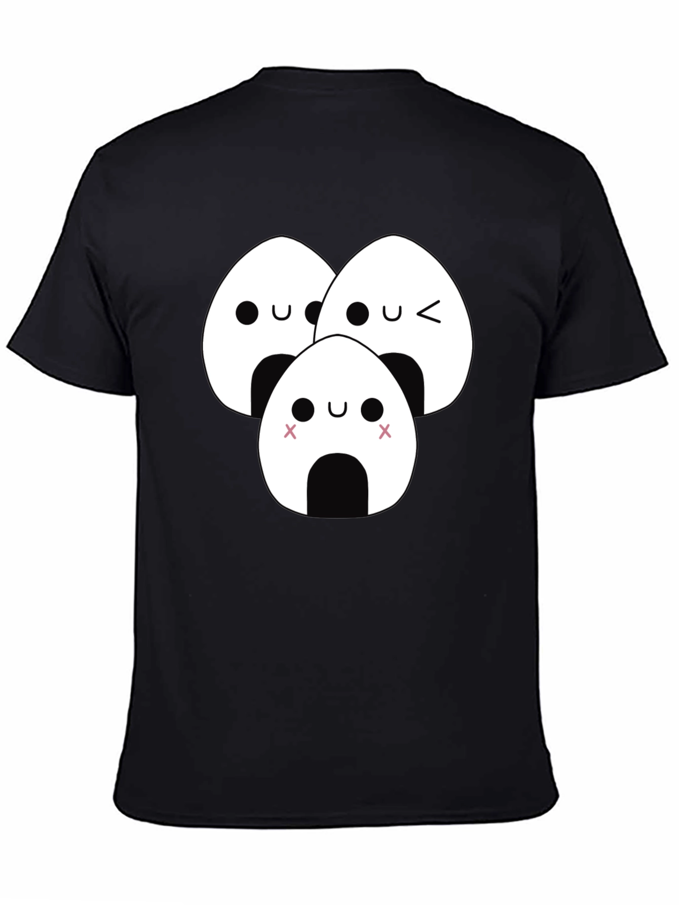 Cute Onigiri Kawaii T-Shirt - Black