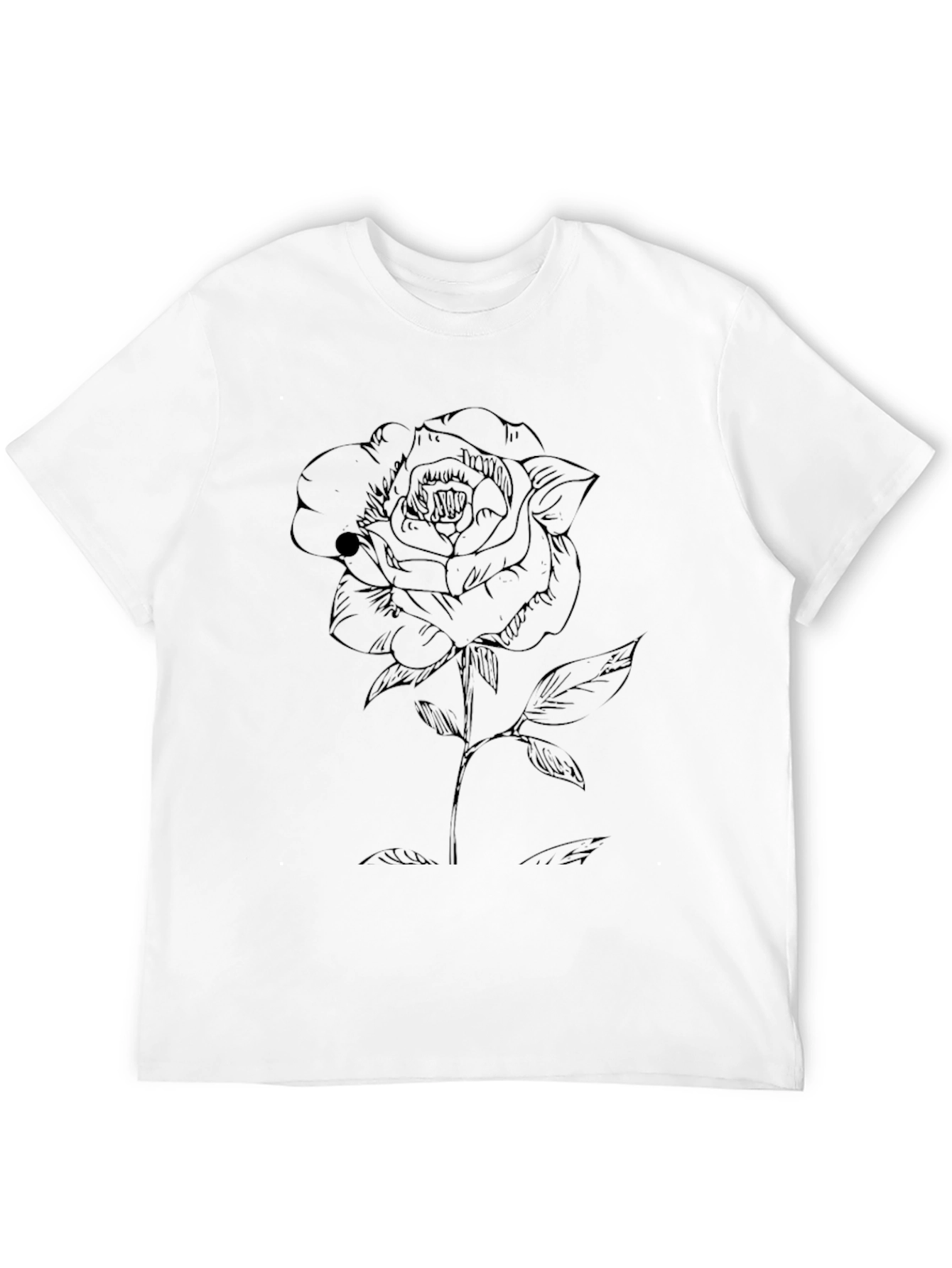 Black Rose Graphic Tee - Stylish Casual Wear