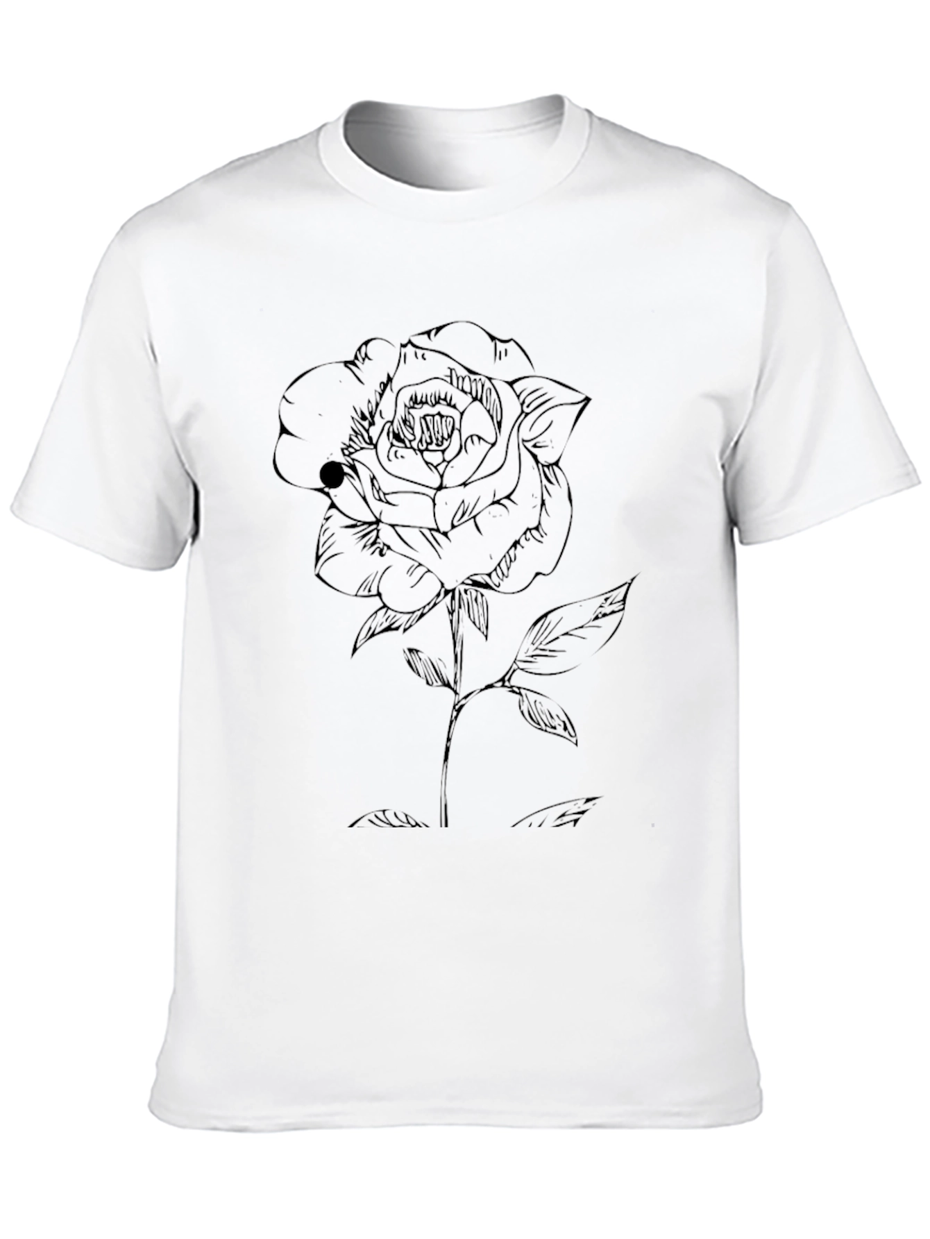 Black Rose Graphic Tee - Stylish Casual Wear
