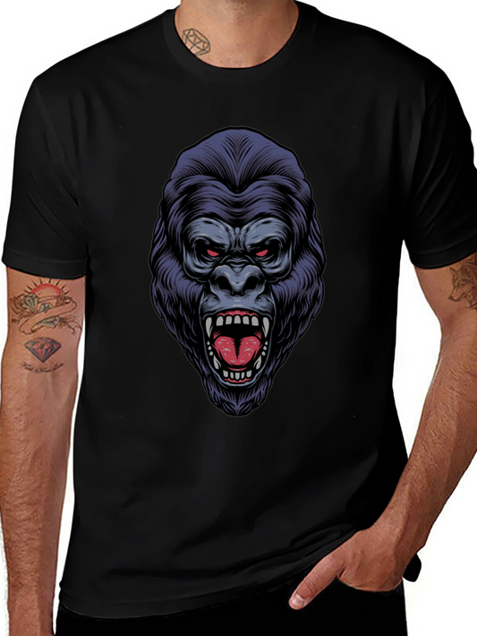 Fierce Gorilla Graphic T-Shirt - Bold Animal Print