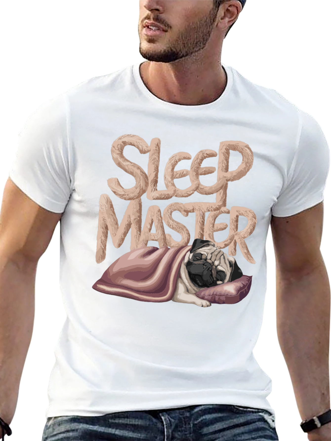Sleep Master Pug T-Shirt - Comfy and Stylish
