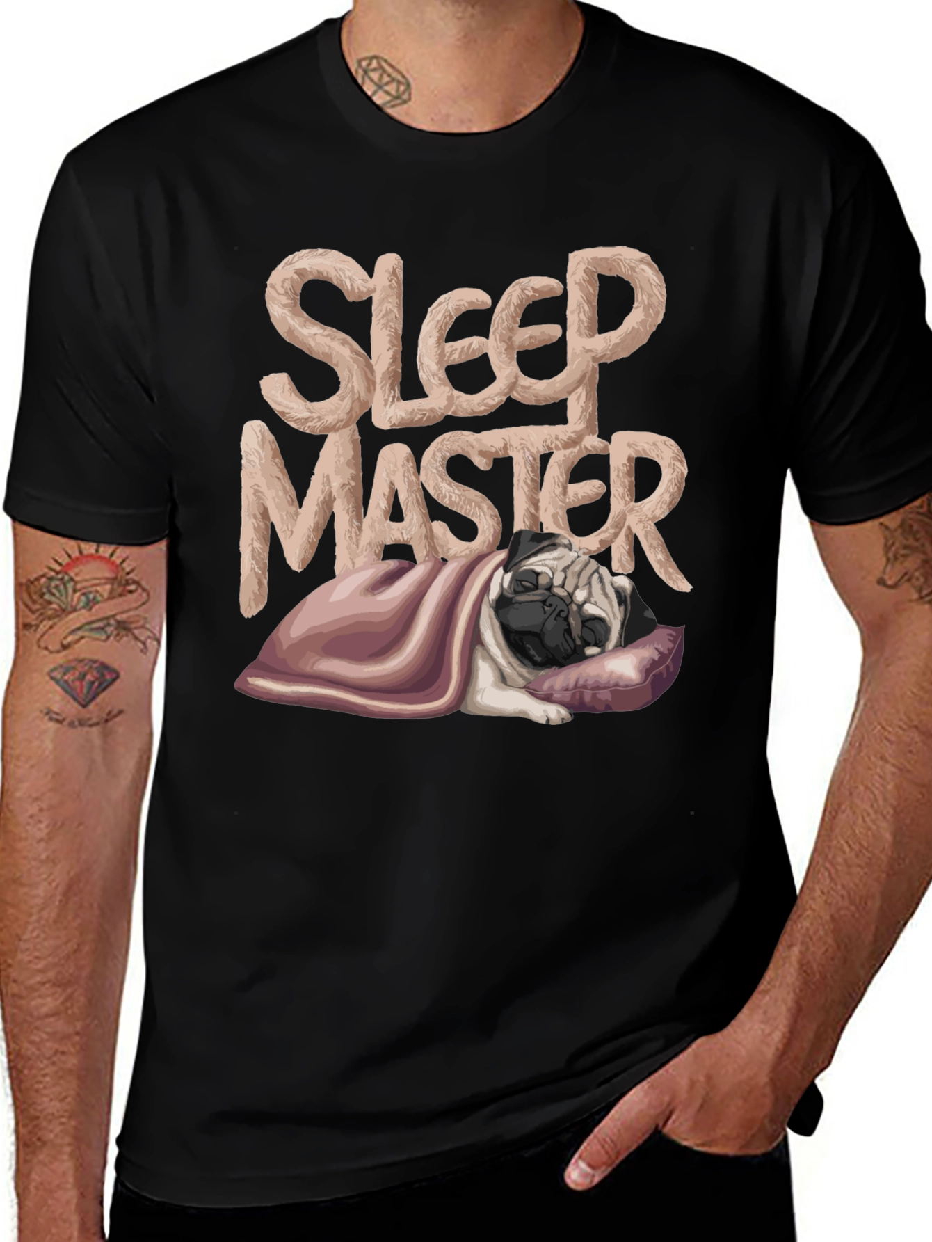 Sleep Master Pug T-Shirt - Comfy and Stylish