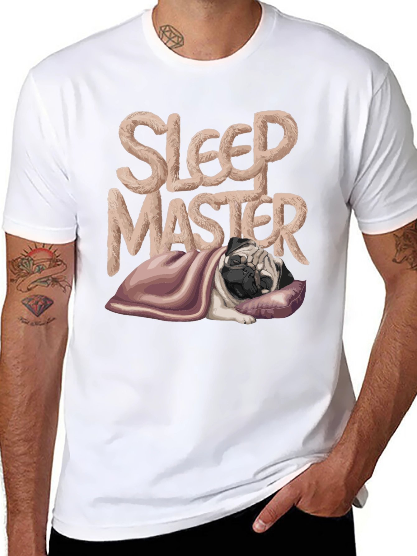 Sleep Master Pug T-Shirt - Comfy and Stylish