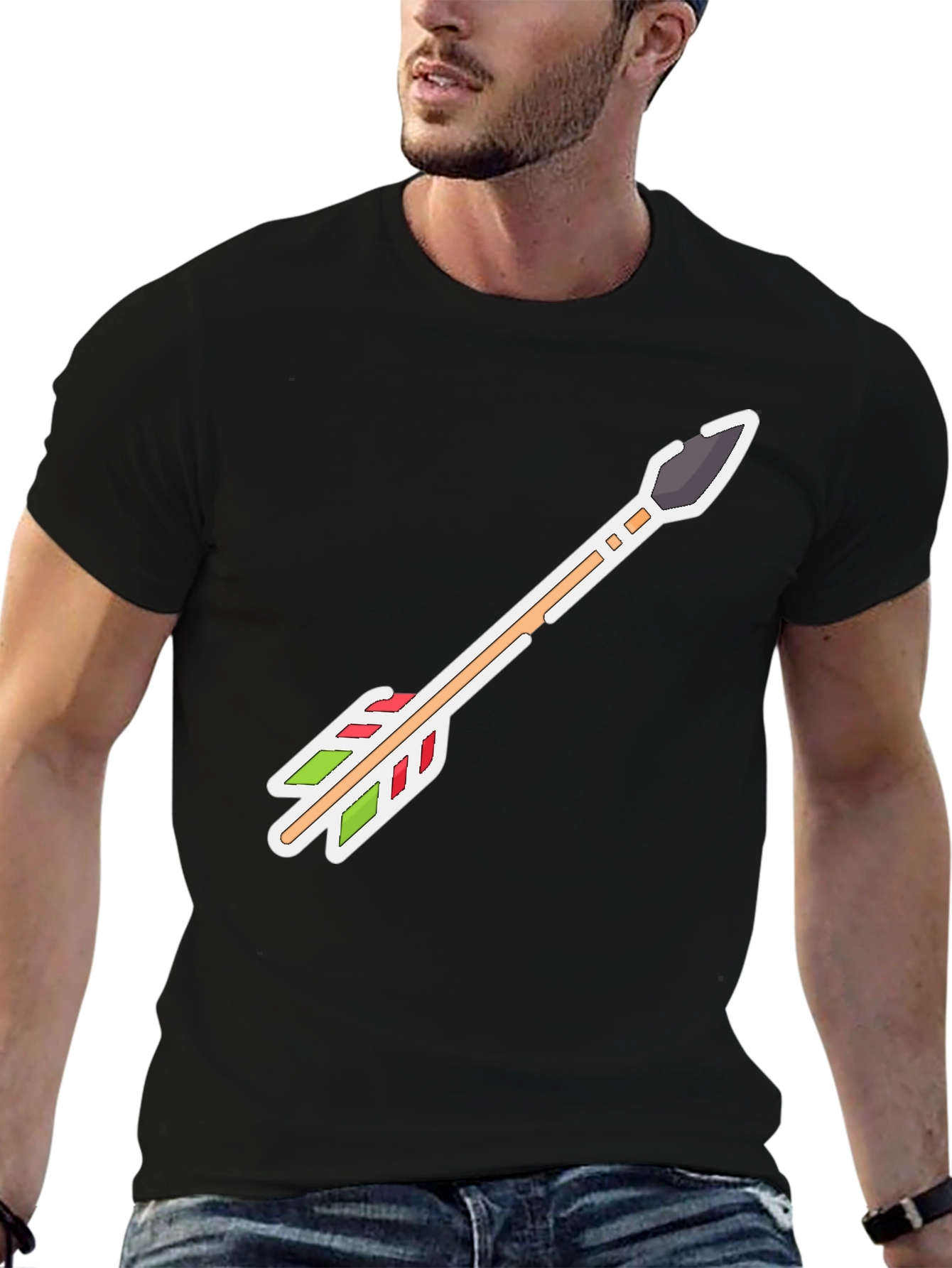 Arrow Graphic Tee - Casual Style Unique Design