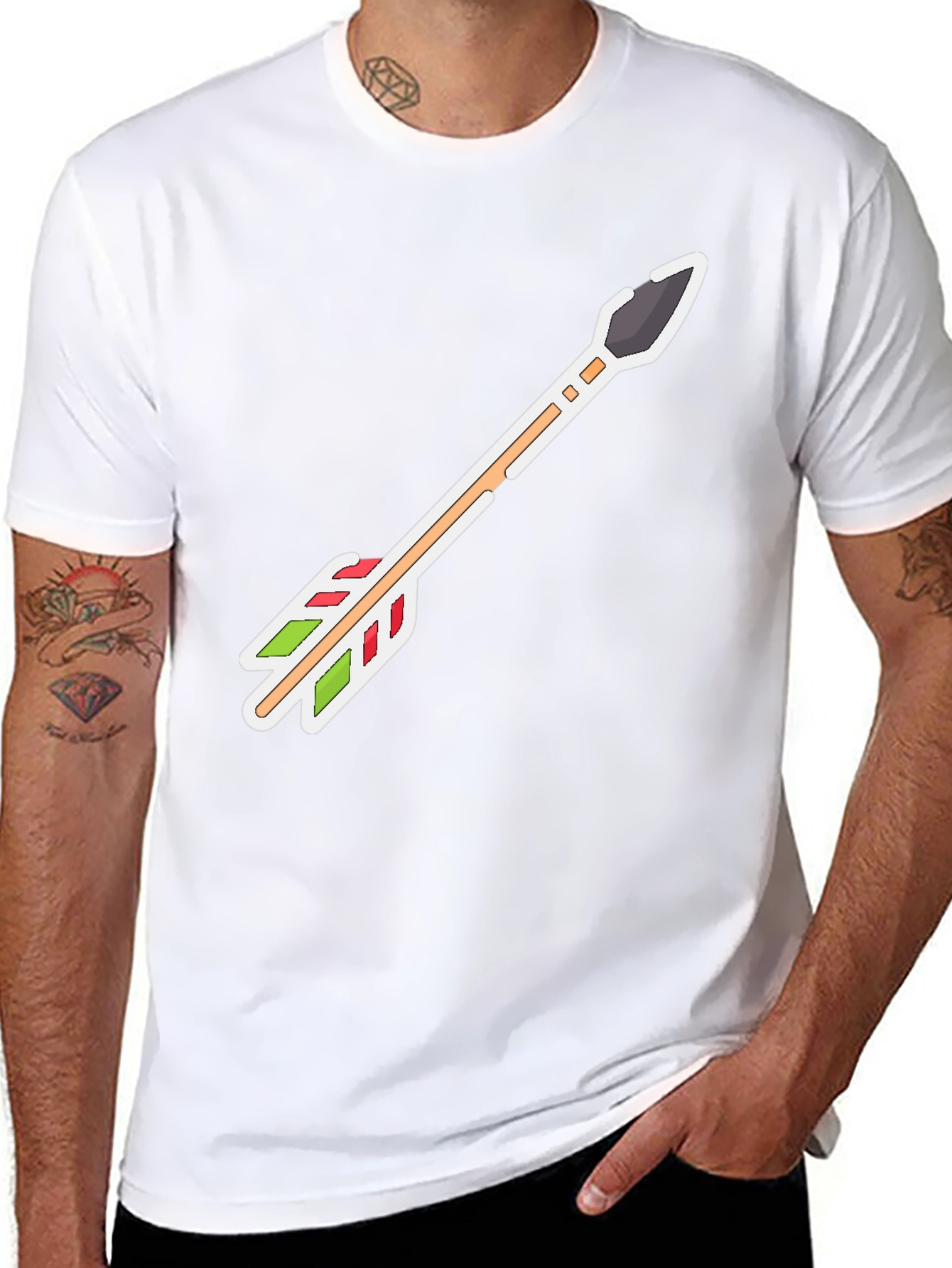 Arrow Graphic Tee - Casual Style Unique Design