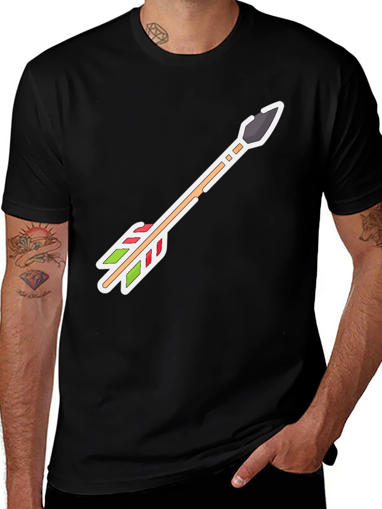 Arrow Graphic Tee - Casual Style Unique Design