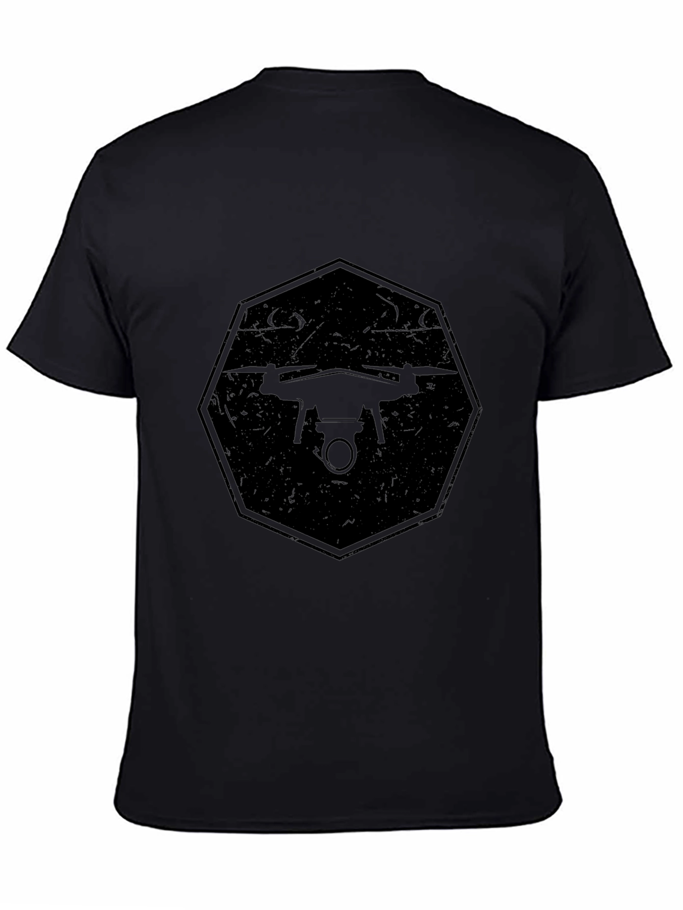 Drone Graphic T-Shirt - Black