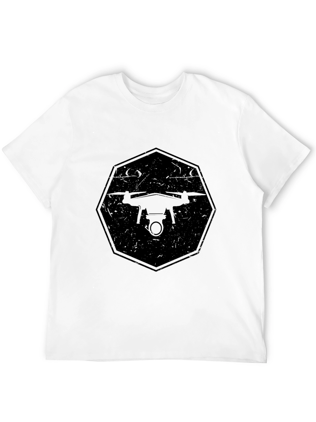 Drone Graphic T-Shirt - Black